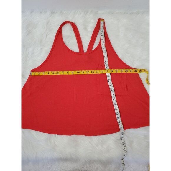 FREE PEOPLE We the free orange Tank top ONE SIZE - Picture 7 of 11